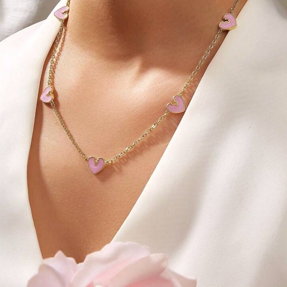 “Heartbroken” Heartsick Heartsore Broken Pink Heart Anti-Valentine’s Necklace - Picture 5 of 6